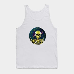 Golden Skeleton in Space Tank Top